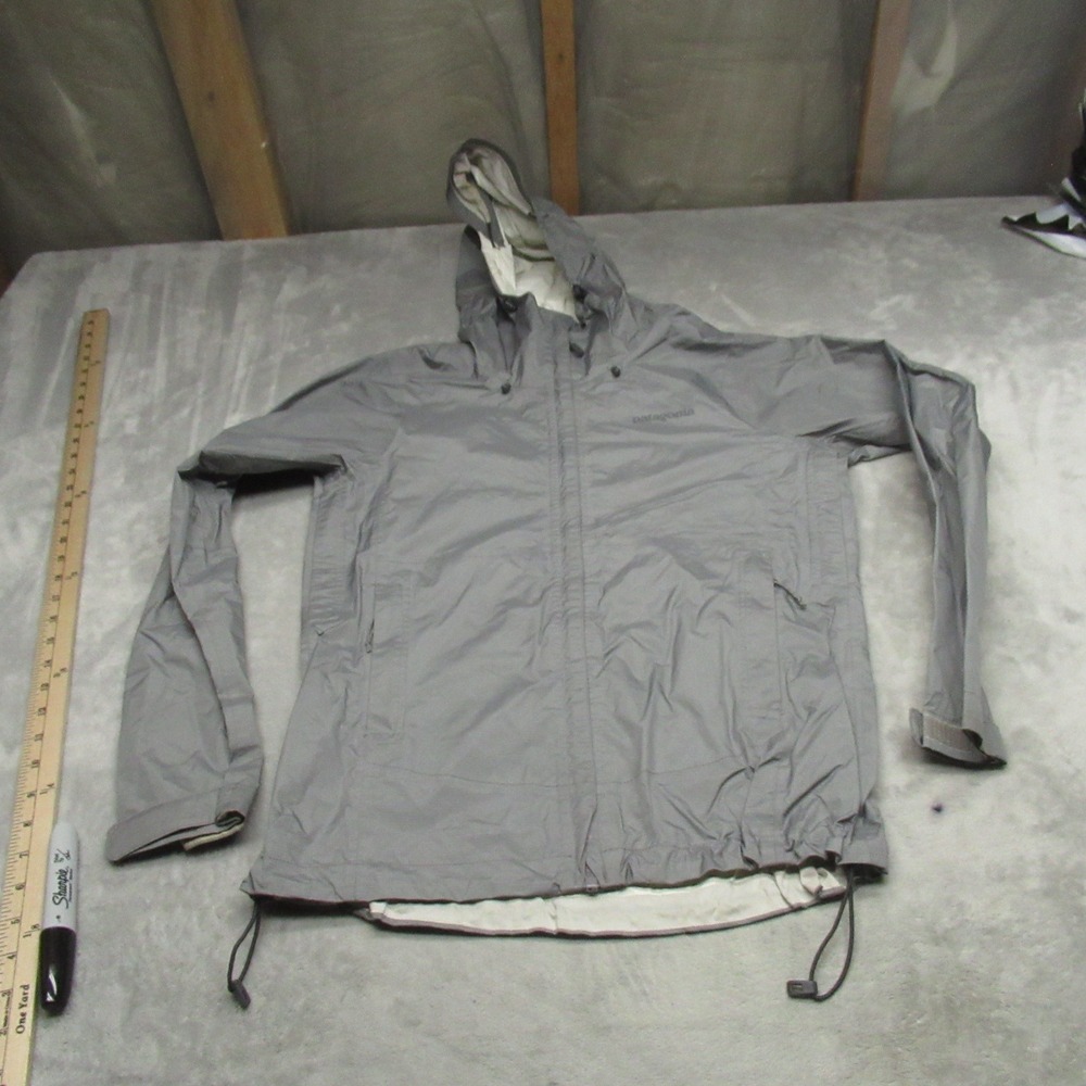 Patagonia Torrentshell Jacket Womens Small Gray Ripstop Waterproof Full Zip READ